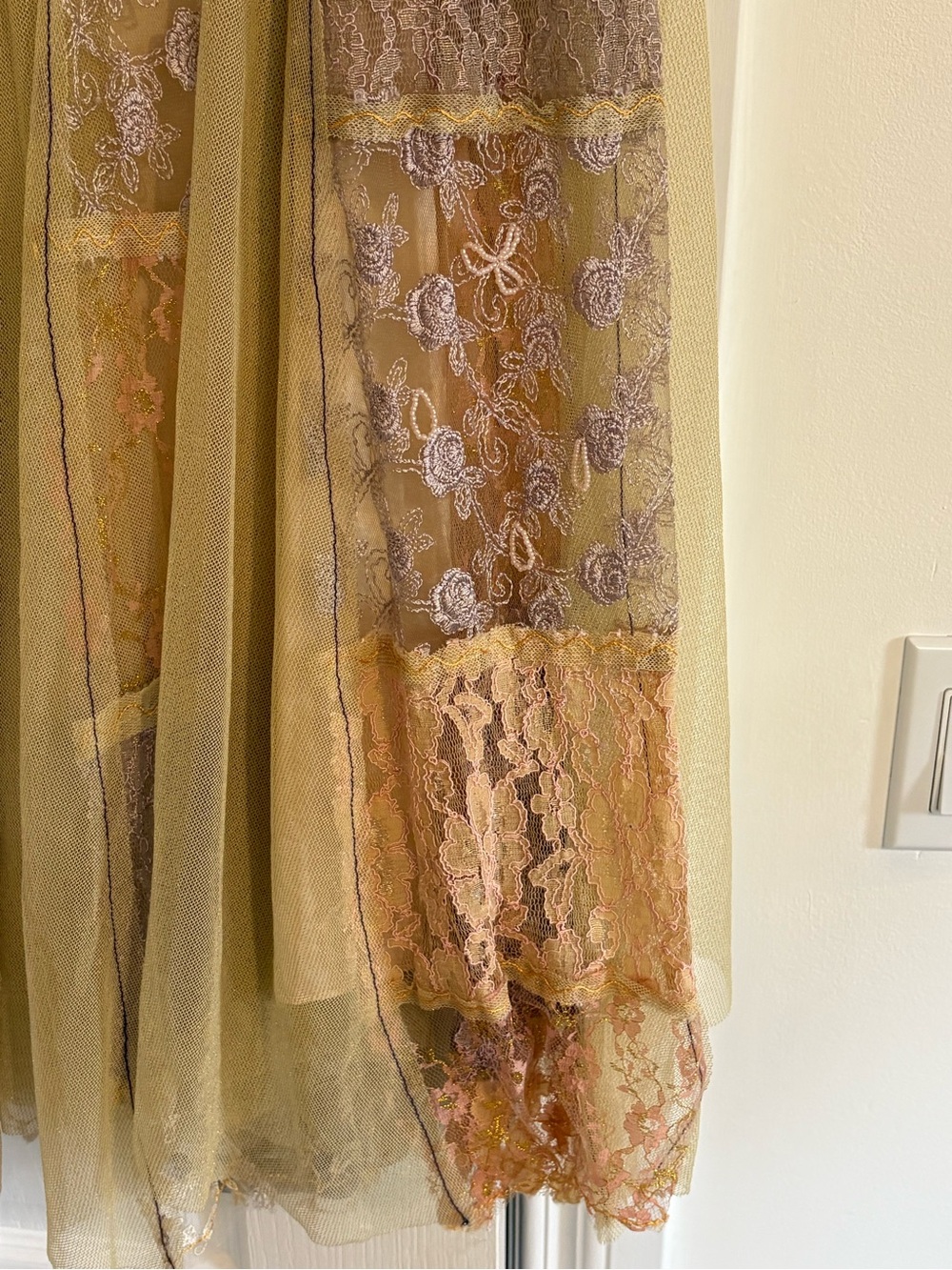 Free People Fantasy Patchwork Lace Maxi Skirt | Rare Boho Size 2 - Picture 3 of 6
